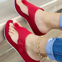 Load image into Gallery viewer, Ladies Platform Flip Flops