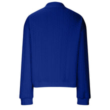 Load image into Gallery viewer, Casual Jacket For Women Fall Winter V-Neck Solid Color Cable Knitted Coat Zipper Long Sleeve Loose Sweatshirt
