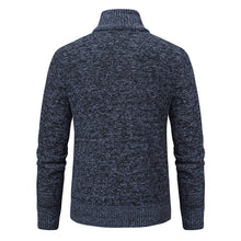 Load image into Gallery viewer, Men's CardiganFashion Patchwork knitted Zipper Stand Collar Thick Jackets