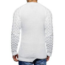 Cargar imagen en el visor de la galería, Mens Slim Fit Crew Neck Thick Sweaters Color Block Big and Tall Knit Pullovers