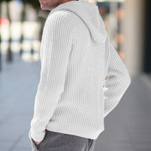 Load image into Gallery viewer, Men Hooded Knitted Sweater Jumper Cardigan Outwear Hooide Casual Long Sleeve Top