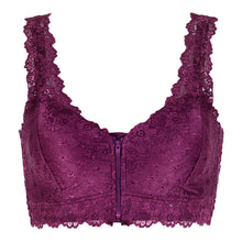 Load image into Gallery viewer, Women's Zip Front Lace Push Up Bra