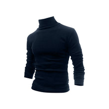 Cargar imagen en el visor de la galería, Men's Cotton Blend Turtle Neck Knitted Slim Sweater