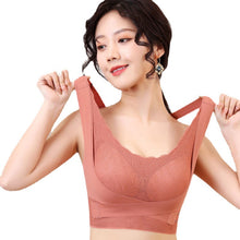 Cargar imagen en el visor de la galería, Women's plus size push up front buckle sports bra
