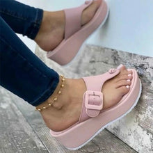 Load image into Gallery viewer, Ladies Platform Flip Flops