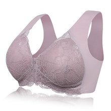 Load image into Gallery viewer, Women's Plus Size Lace Wide Straps Wireless Bra Front Closure Push Up Bras