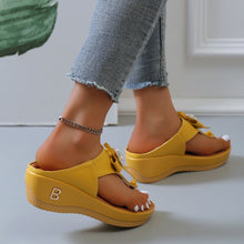 Load image into Gallery viewer, Summer Beach Platform Flip Flops