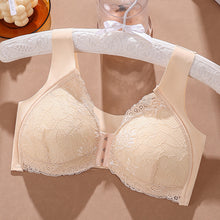 Load image into Gallery viewer, Women's Plus Size Lace Wide Straps Wireless Bra Front Closure Push Up Bras