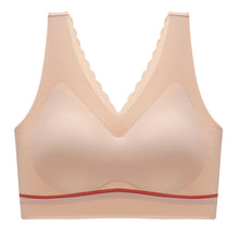 Cargar imagen en el visor de la galería, Women's seamless push-up latex deep V comfortable bra