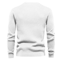 Cargar imagen en el visor de la galería, Mens Autumn And Winter Casual Loose Knitted Checkered Round Neck Hatless Versatile Long Sleeve Sweater