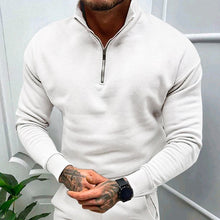 Load image into Gallery viewer, Men's Solid Color Casual Fleece Warm Zipper Stand Sweatshirt