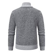 Load image into Gallery viewer, Men's CardiganFashion Patchwork knitted Zipper Stand Collar Thick Jackets