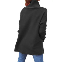 Load image into Gallery viewer, Soft Cotton Stand Collar Large Size Long Sleeve Tops Ladies Jumper Loose Tunic Casual T-Shirts