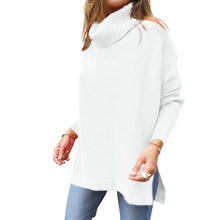 Load image into Gallery viewer, Soft Cotton Stand Collar Large Size Long Sleeve Tops Ladies Jumper Loose Tunic Casual T-Shirts