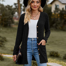Load image into Gallery viewer, Sweaters for Women Cardigan Dressy Solid Open Front Long Knited Cardigan Sweater Fashion Loose Fit Coat Tops