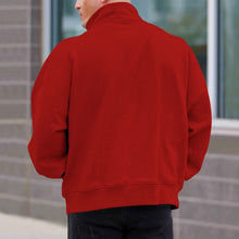 Load image into Gallery viewer, Men's Solid Color Casual Fleece Warm Zipper Stand Sweatshirt
