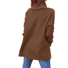Load image into Gallery viewer, Soft Cotton Stand Collar Large Size Long Sleeve Tops Ladies Jumper Loose Tunic Casual T-Shirts