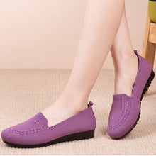 Cargar imagen en el visor de la galería, Fly-woven mesh shallow mouth breathable shoes