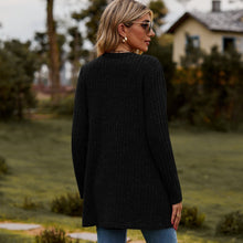 Load image into Gallery viewer, Sweaters for Women Cardigan Dressy Solid Open Front Long Knited Cardigan Sweater Fashion Loose Fit Coat Tops