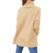 Load image into Gallery viewer, Soft Cotton Stand Collar Large Size Long Sleeve Tops Ladies Jumper Loose Tunic Casual T-Shirts