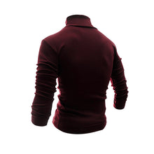 Cargar imagen en el visor de la galería, Men's Cotton Blend Turtle Neck Knitted Slim Sweater