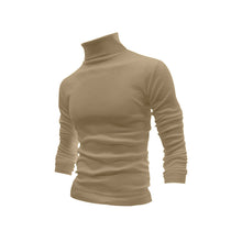 Cargar imagen en el visor de la galería, Men's Cotton Blend Turtle Neck Knitted Slim Sweater