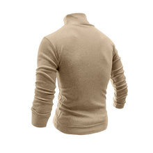 Cargar imagen en el visor de la galería, Men's Cotton Blend Turtle Neck Knitted Slim Sweater