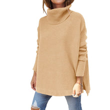 Load image into Gallery viewer, Soft Cotton Stand Collar Large Size Long Sleeve Tops Ladies Jumper Loose Tunic Casual T-Shirts