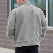 Load image into Gallery viewer, Men's Solid Color Casual Fleece Warm Zipper Stand Sweatshirt