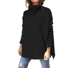 Load image into Gallery viewer, Soft Cotton Stand Collar Large Size Long Sleeve Tops Ladies Jumper Loose Tunic Casual T-Shirts