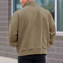 Load image into Gallery viewer, Men's Solid Color Casual Fleece Warm Zipper Stand Sweatshirt