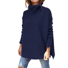 Load image into Gallery viewer, Soft Cotton Stand Collar Large Size Long Sleeve Tops Ladies Jumper Loose Tunic Casual T-Shirts