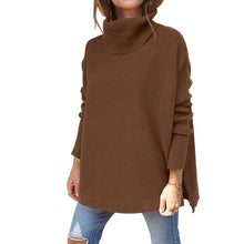 Load image into Gallery viewer, Soft Cotton Stand Collar Large Size Long Sleeve Tops Ladies Jumper Loose Tunic Casual T-Shirts