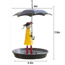 Cargar imagen en el visor de la galería, Hanging Umbrella Girl Bird Feeder Garden Decor
