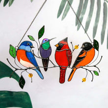 Load image into Gallery viewer, Birds Stained Glass Window Hangings