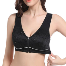 Cargar imagen en el visor de la galería, Plus Size Front Closure Wireless Bra Lace Women Underwear