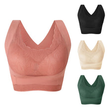 Cargar imagen en el visor de la galería, Women's plus size push up front buckle sports bra