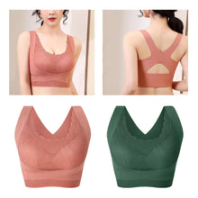 Cargar imagen en el visor de la galería, Women's plus size push up front buckle sports bra