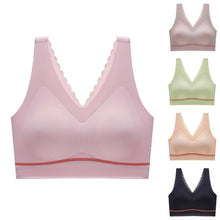 Cargar imagen en el visor de la galería, Women's seamless push-up latex deep V comfortable bra