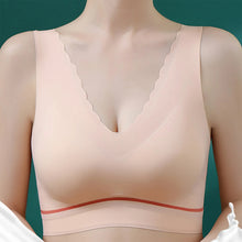 Cargar imagen en el visor de la galería, Women's seamless push-up latex deep V comfortable bra