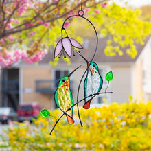 Cargar imagen en el visor de la galería, Hummingbird Stained Glass Window Hangings