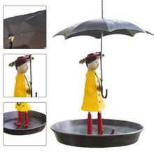 Cargar imagen en el visor de la galería, Hanging Umbrella Girl Bird Feeder Garden Decor