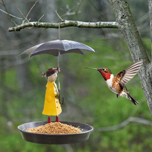 Cargar imagen en el visor de la galería, Hanging Umbrella Girl Bird Feeder Garden Decor