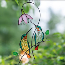 Cargar imagen en el visor de la galería, Hummingbird Stained Glass Window Hangings