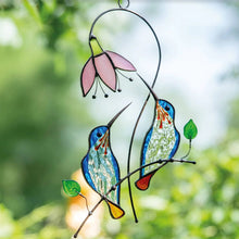 Cargar imagen en el visor de la galería, Hummingbird Stained Glass Window Hangings