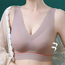 Cargar imagen en el visor de la galería, Women's seamless push-up latex deep V comfortable bra