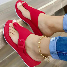 Load image into Gallery viewer, Ladies Platform Flip Flops