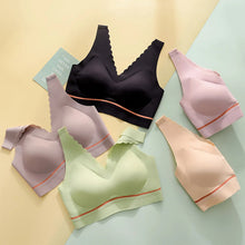 Cargar imagen en el visor de la galería, Women's seamless push-up latex deep V comfortable bra