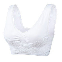 Load image into Gallery viewer, Women's Plus Size Lace Wide Straps Wireless Bra Front Closure Push Up Bras