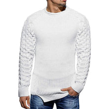 Cargar imagen en el visor de la galería, Mens Slim Fit Crew Neck Thick Sweaters Color Block Big and Tall Knit Pullovers